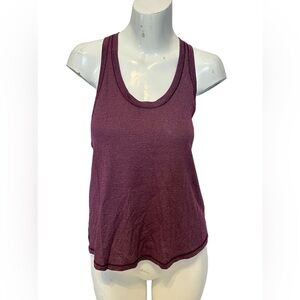 LULULEMON EGGPLANT BACK SLIT RACERBACK TANK- SIZE 2 b12